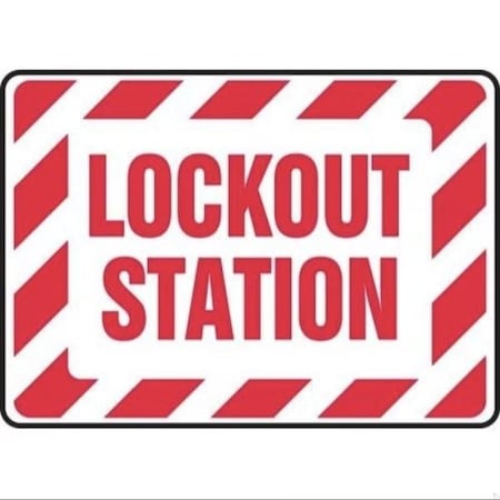 Accuform SAFETY SIGN LOCKOUT STATION 10 in  X MLKT510VP